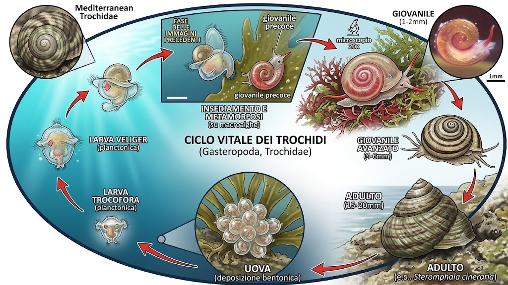 Alla scoperta delle post-larve dei molluschi Trochidae nei nostri mari